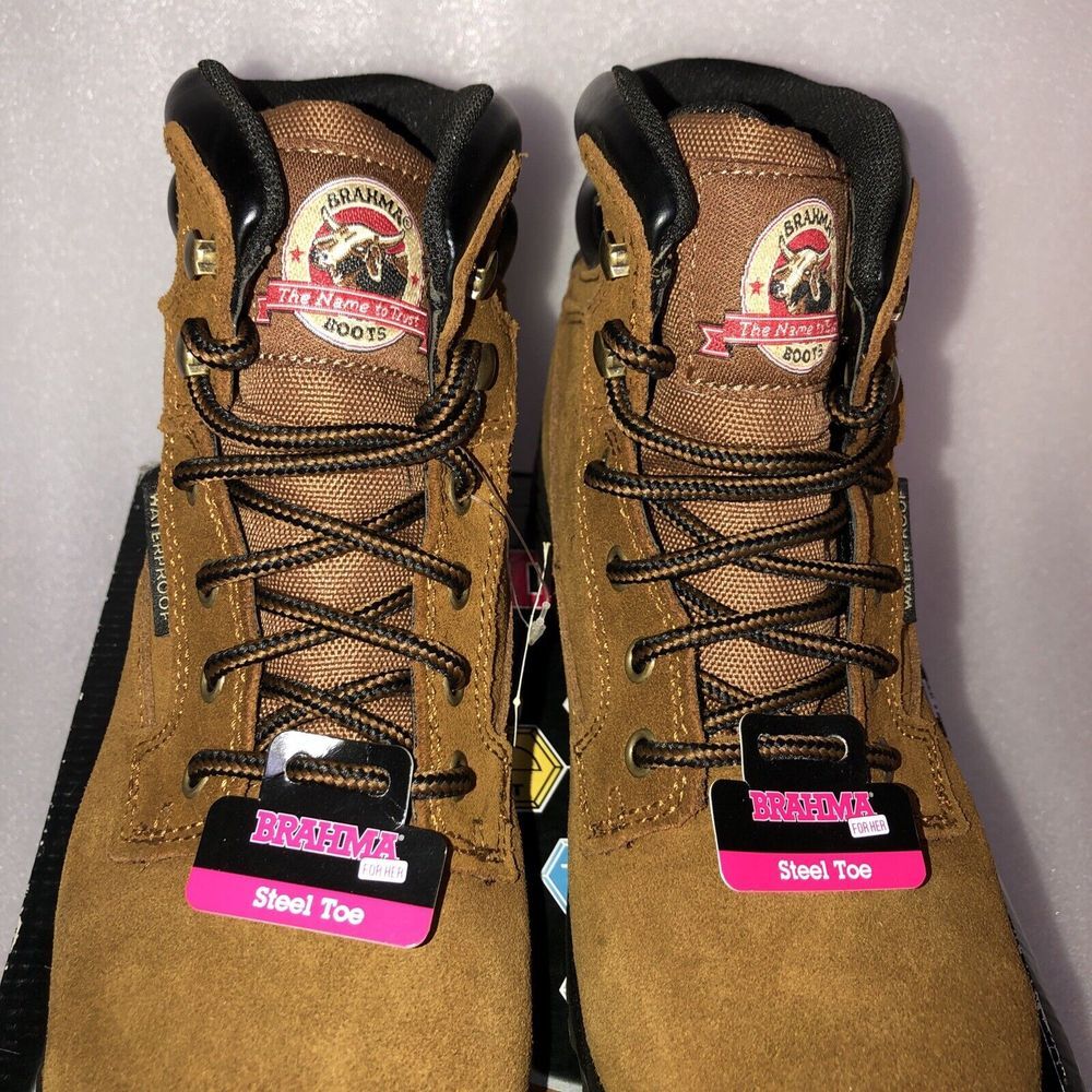 Brahma Women's Diane II Steel Toe Slip Resistant Waterproof Work Boots Size 8 - Picture 11 of 16